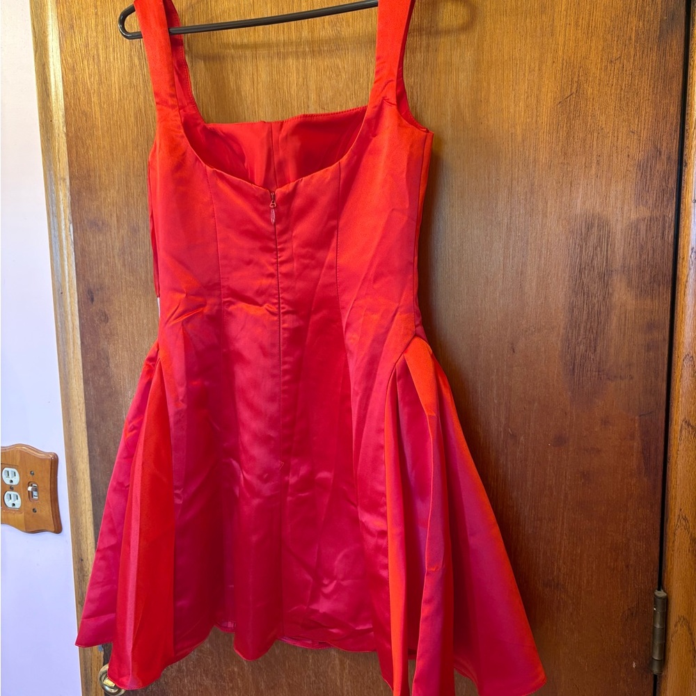 Elegant Scarlet Sleeveless Prom Dress